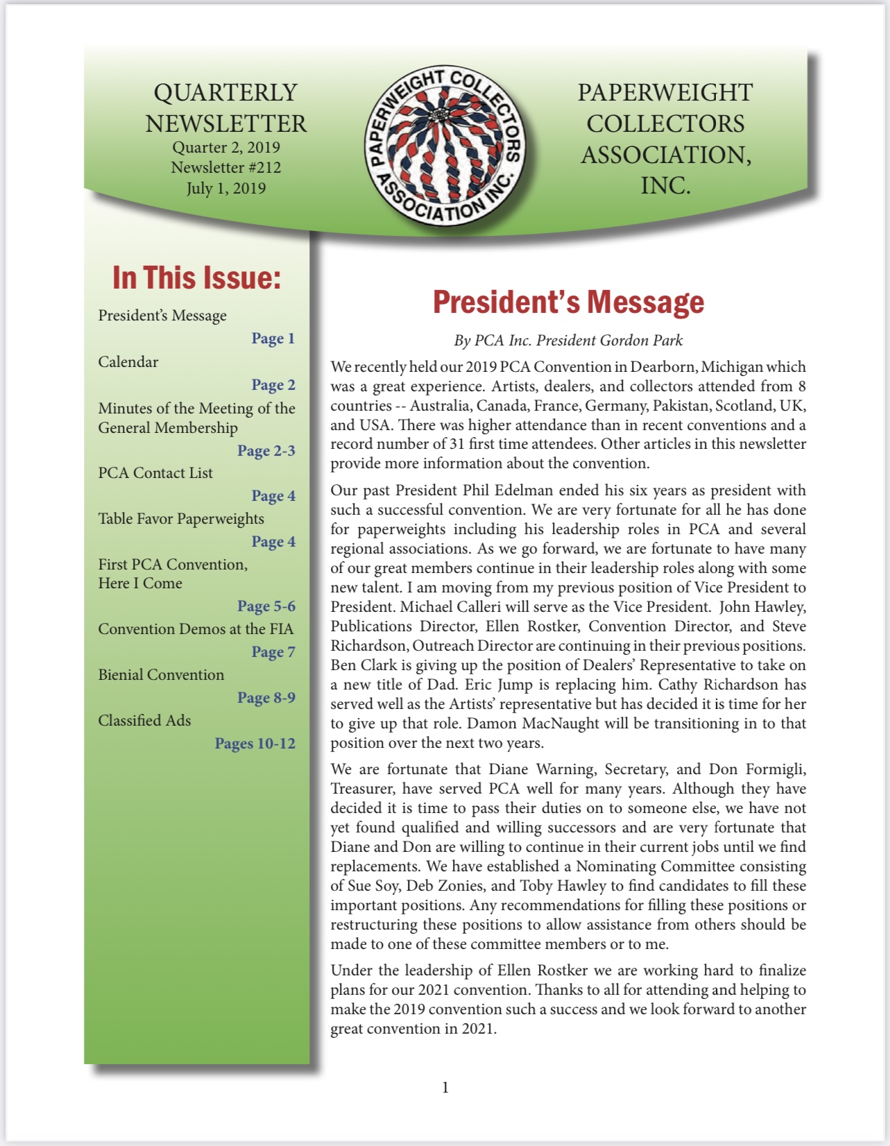 Public Quarterly Newsletter